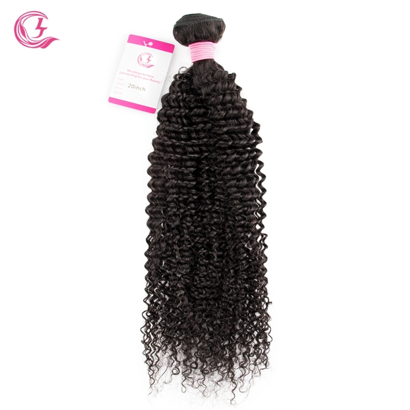 Virgin Hair of Kinky Curly Bundle Natural black color 100g With Double Weft For Medium High Market