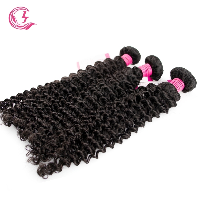 Unprocessed Raw Hair Kinky Curly Bundle Natural black color 100g With Double Weft