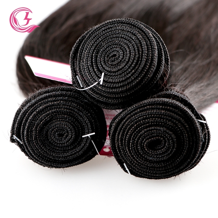 Unprocessed Raw Hair Straight Bundle Natural black color 100g With Double Weft