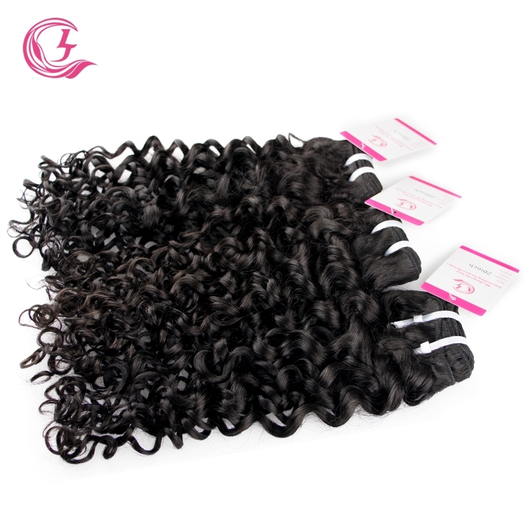 Unprocessed Raw Hair Italian Curly Bundle Natural black color 100g With Double Weft