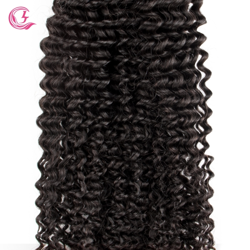 Virgin Hair of Kinky Curly Bundle Natural black color 100g With Double Weft For Medium High Market