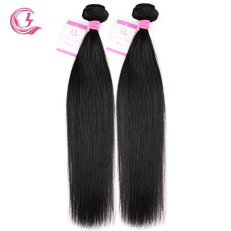 Unprocessed Raw Hair Straight Bundle Natural black color 100g With Double Weft