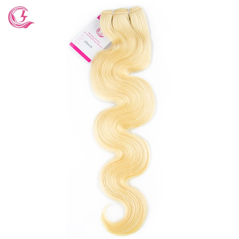 Unprocessed Raw Hair Body Wave Bundle #613 Blonde 100g With Double Weft