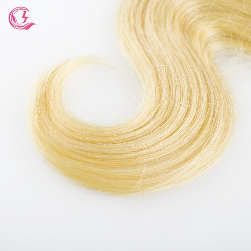 Unprocessed Raw Hair Body Wave Bundle #613 Blonde 100g With Double Weft