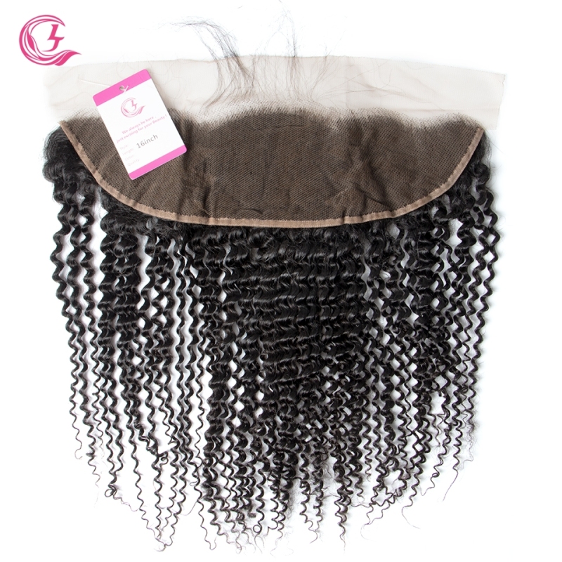 Virgin Hair of Kinky Curl  13X4 frontal  Natural black color 130 density For Medium High Market