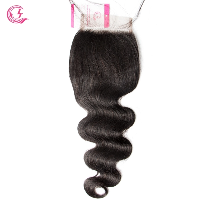 Virgin Hair of Body Wave  4X4 closure Natural black color 130 density For Medium High Market