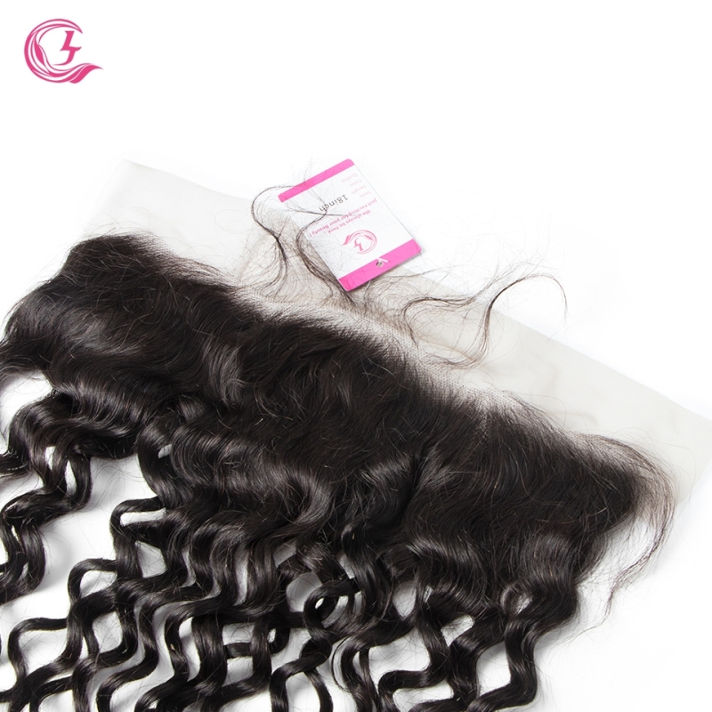 Virgin Hair of   Italian Curl 13X4 frontal  Natural black color 130 density For Medium High Market