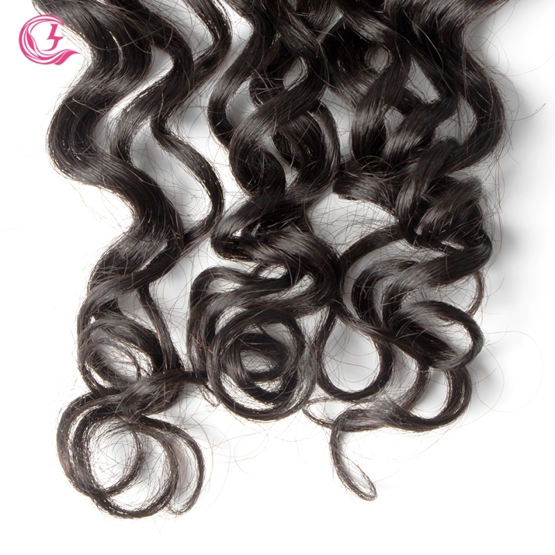 Virgin Hair of   Italian Curl 13X4 frontal  Natural black color 130 density For Medium High Market