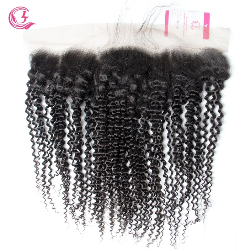 Virgin Hair of Kinky Curl  13X4 frontal  Natural black color 130 density For Medium High Market