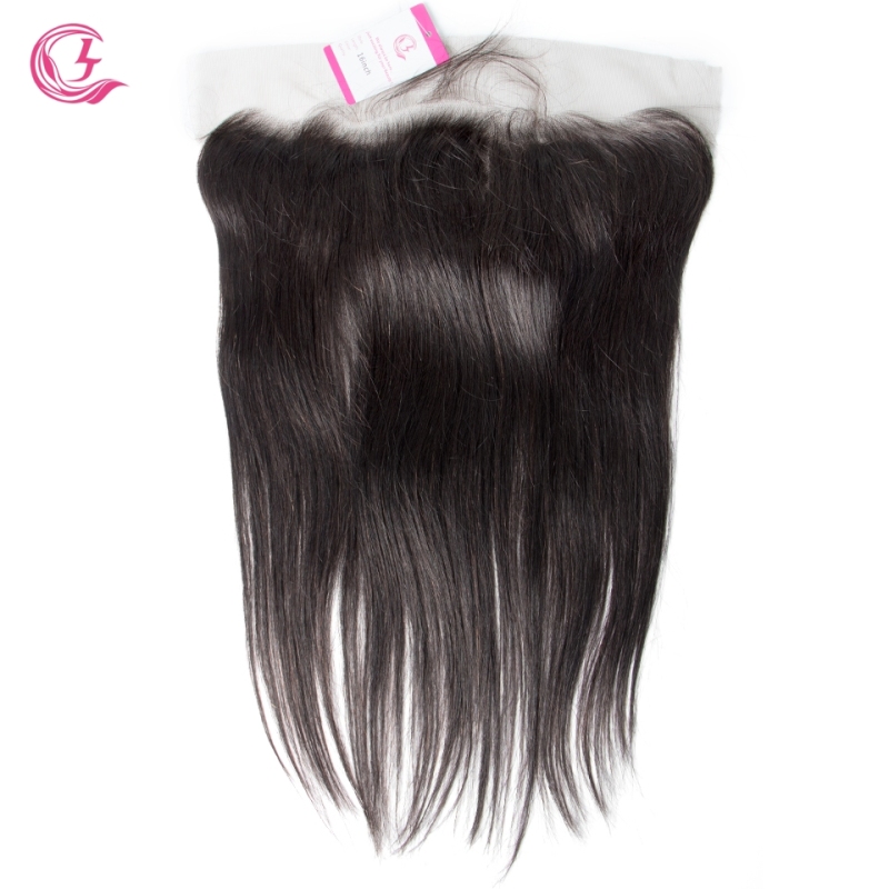 Virgin Hair of Straight 13X4 frontal  Natural black color 130 density For Medium High Market