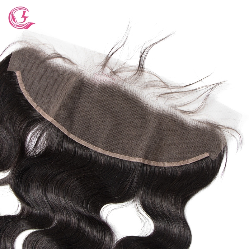 Unprocessed  Raw Hair Body  Wave 13x4 Frontal Natural Color Medium Brown 130 density