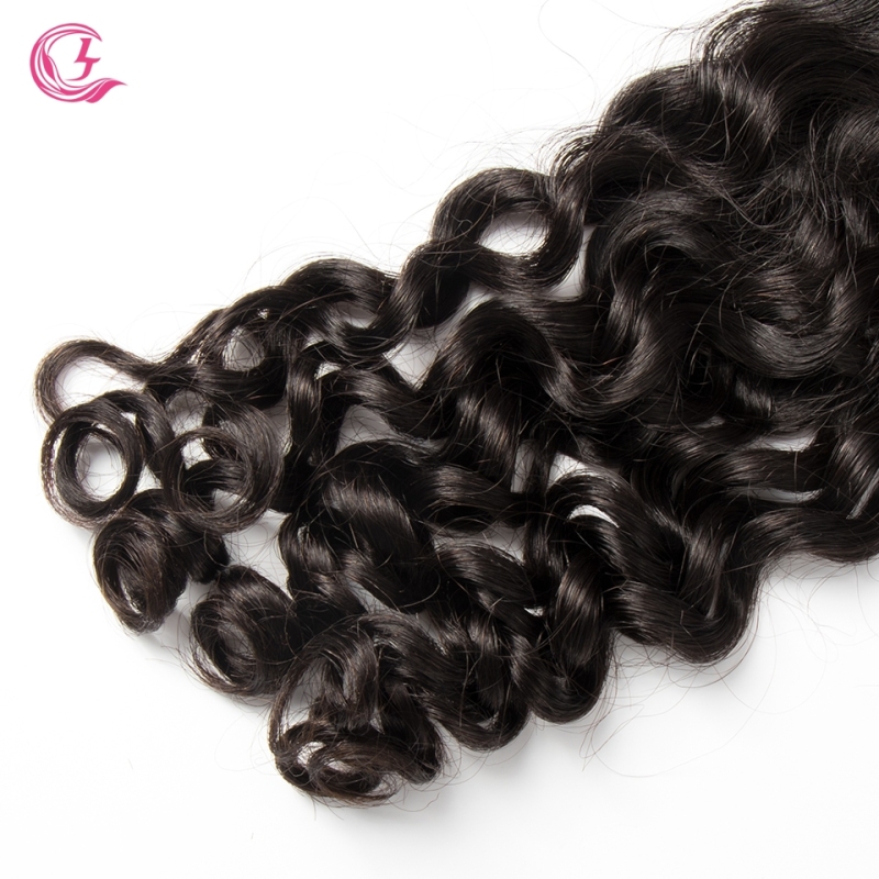 Unprocessed Raw Hair Italian Curly 4x4 Closure Natural Color Medium Brown 130 density