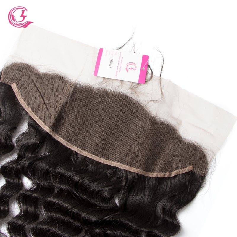 Unprocessed  Raw Hair Ocean Wave 13x4 Frontal Natural Color Medium Brown 130 density