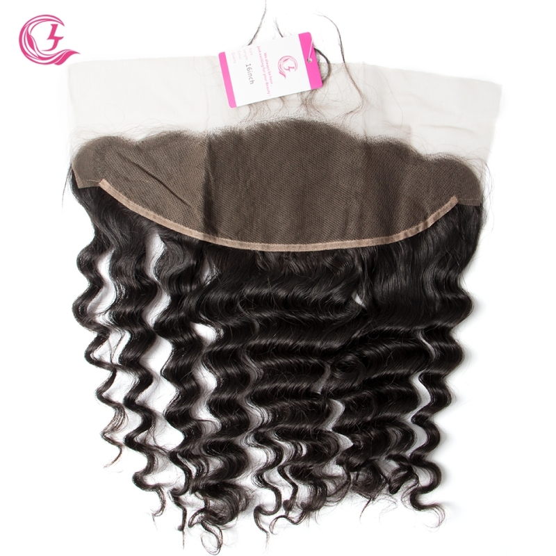 Unprocessed  Raw Hair Ocean Wave 13x4 Frontal Natural Color Medium Brown 130 density