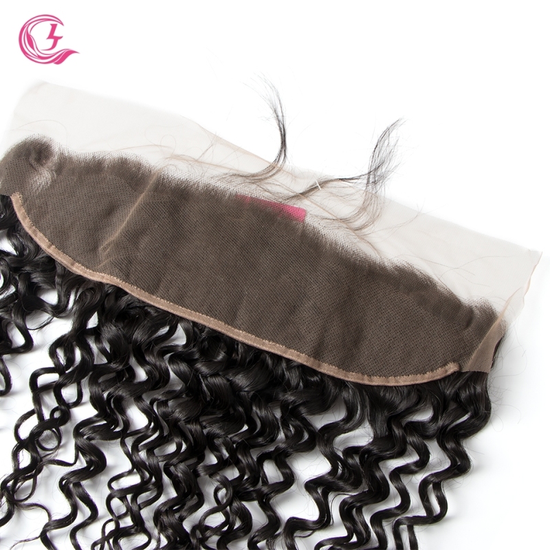 Unprocessed  Raw Hair French Wave 13x4 Frontal Natural Color Medium Brown 130 density