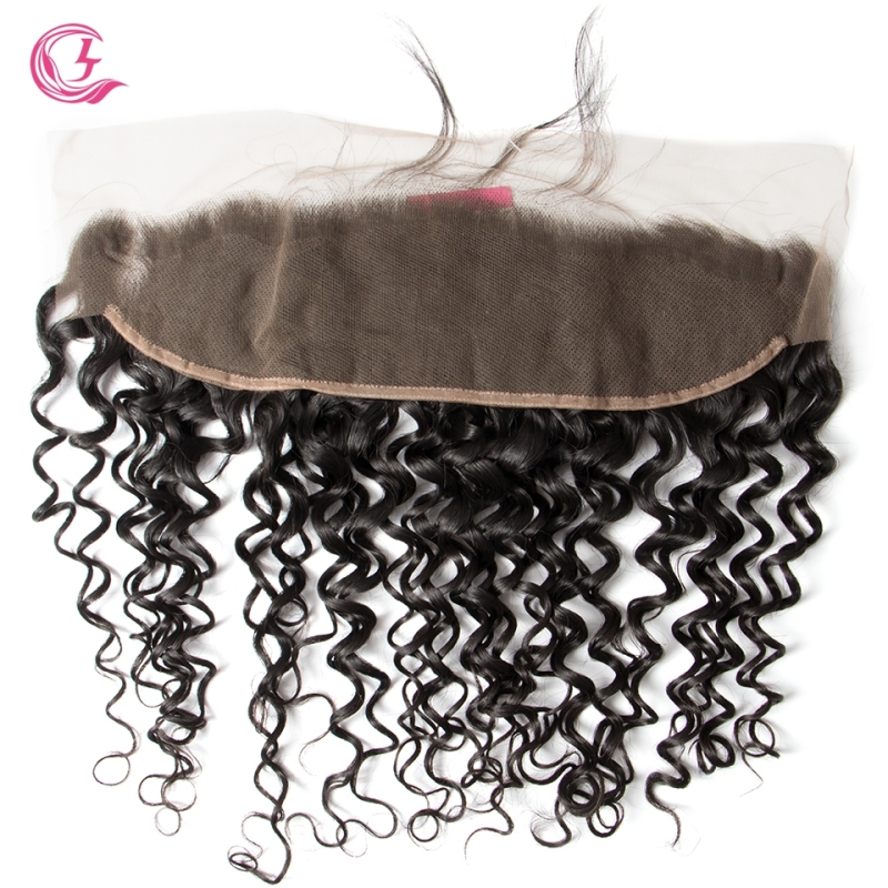 Unprocessed  Raw Hair French Wave 13x4 Frontal Natural Color Medium Brown 130 density
