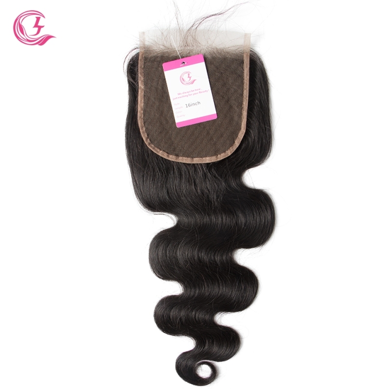 Unprocessed Virgin hair Body Wave 5x5 Closure Natural Color Medium Brown 130 density