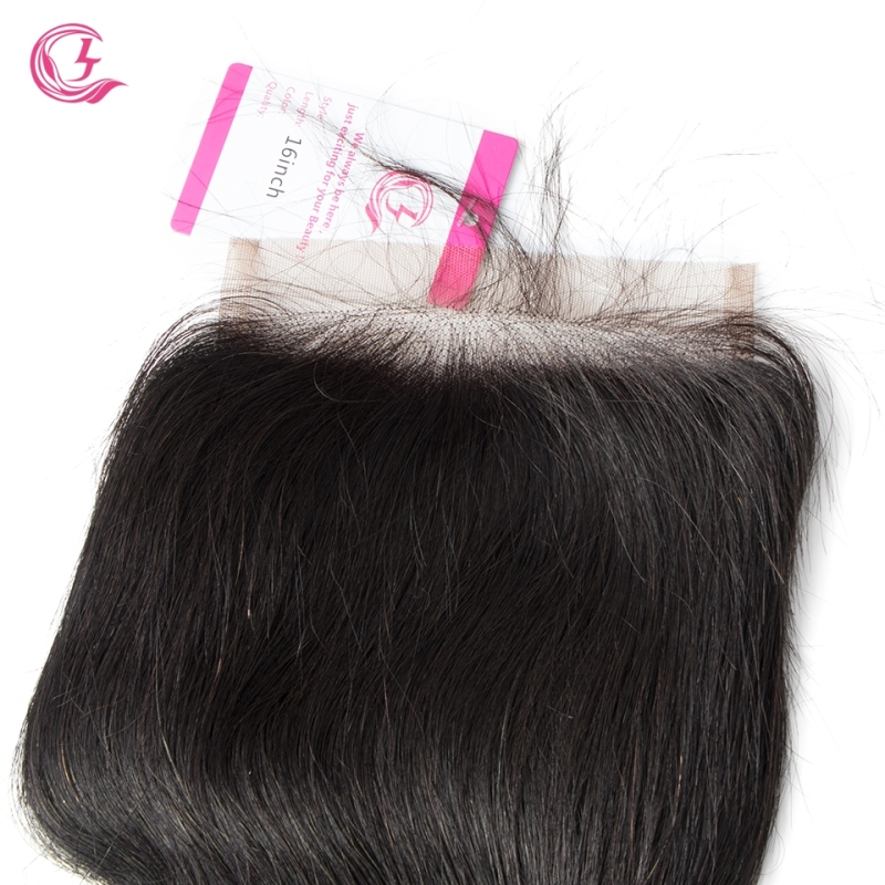 Unprocessed Virgin hair Indian Wave  5x5 Closure Natural Color Medium Brown 130 density