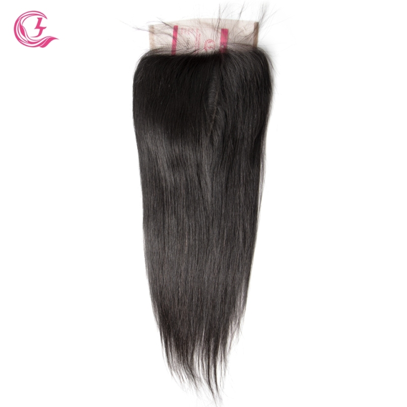 Unprocessed Raw hair  Straigth  6x6 Closure Natural Color Medium Brown 130 density