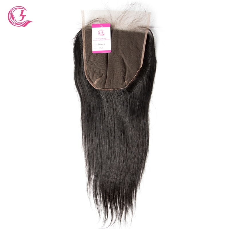 Unprocessed Raw hair  Indian Wave  7x7 Closure Natural Color Medium Brown 130 density