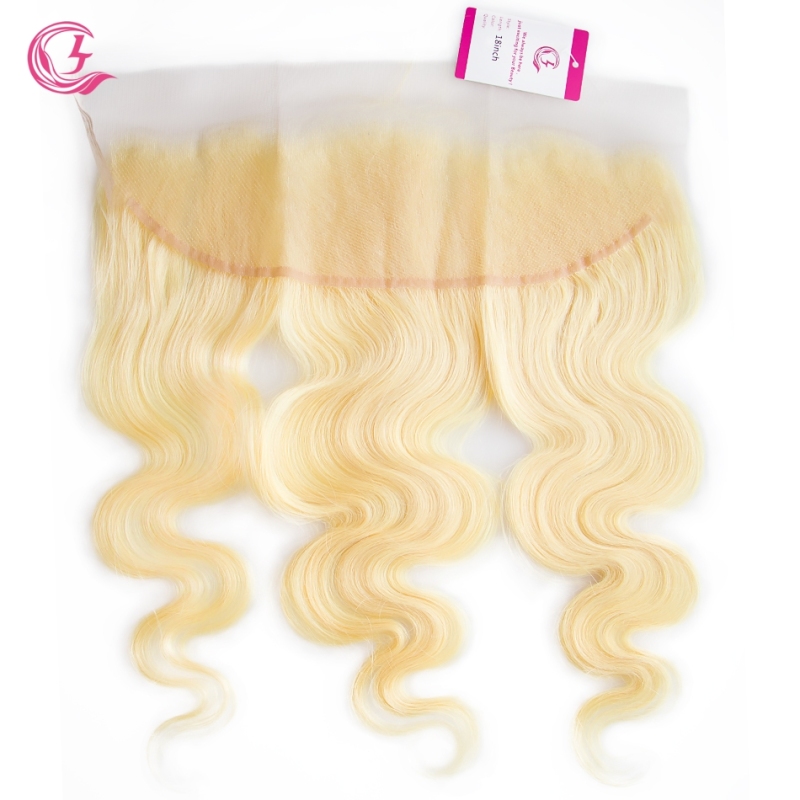 Unprocessed  Raw Hair Body wave 13x4 Frontal 613# Color Transparent lace 130% density