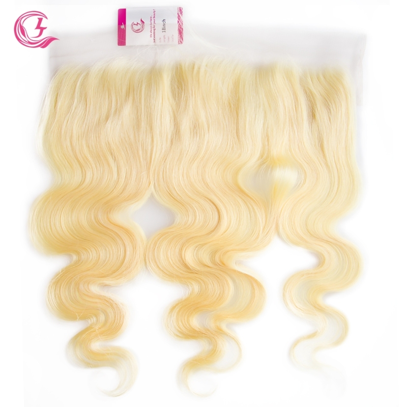 Unprocessed  Raw Hair Body wave 13x4 Frontal 613# Color Transparent lace 130% density