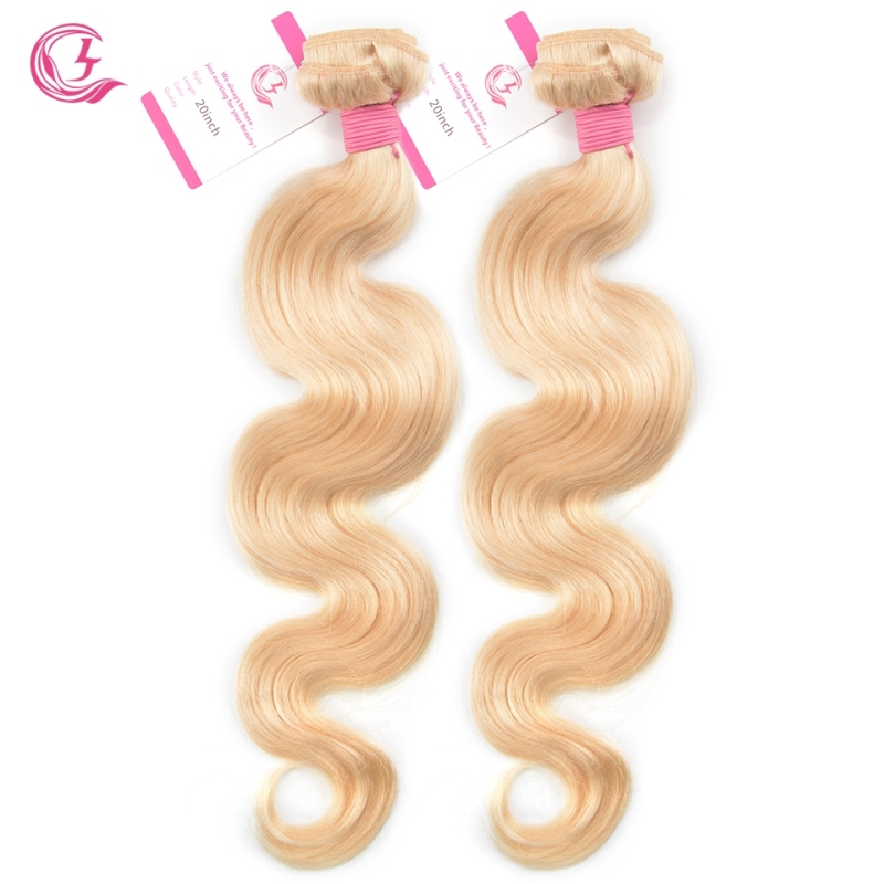 Virgin Hair of Body Wave Bundle #613 Blonde 100g With Double Weft For Medium High Market