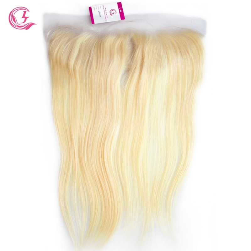 Unprocessed  Raw Hair Straight 13x4 Frontal 613# Color Transparent lace 130% density