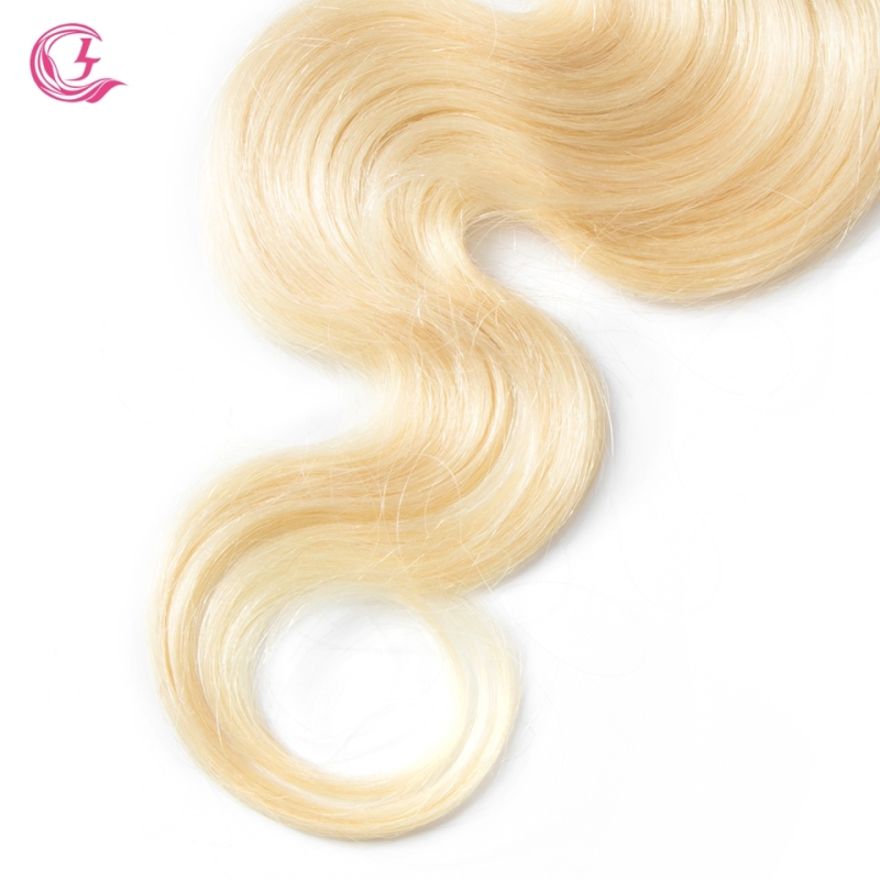 Virgin Hair of Body Wave 5x5 closure 613 # 130% density With Transparent Lace For Medium High Market