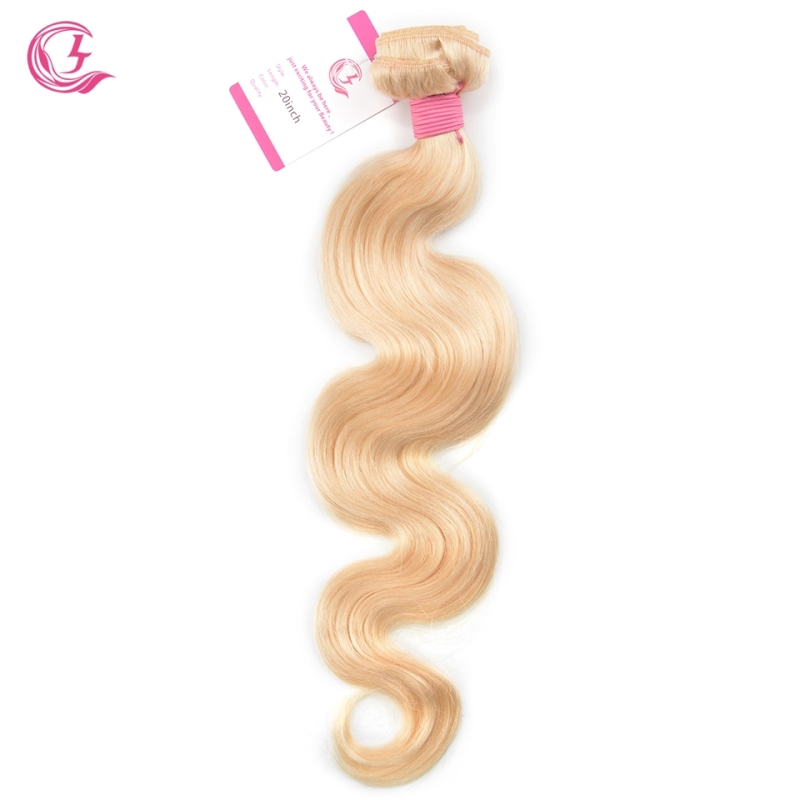 Virgin Hair of Body Wave Bundle #613 Blonde 100g With Double Weft For Medium High Market