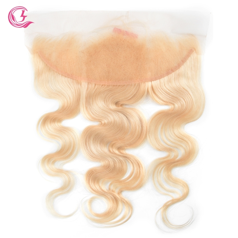 Virgin Hair of Body wave 13x4 Frontal 613 # 130% density With Transparent Lace For Medium High Market