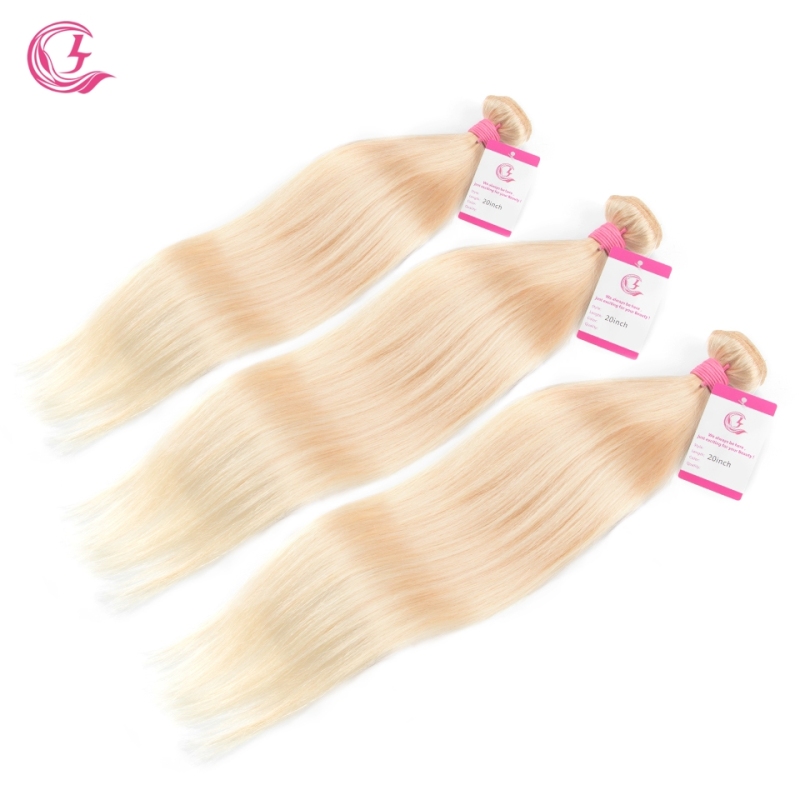 Virgin Hair of Straight Bundle #613 Blonde 100g With Double Weft For Medium High Market