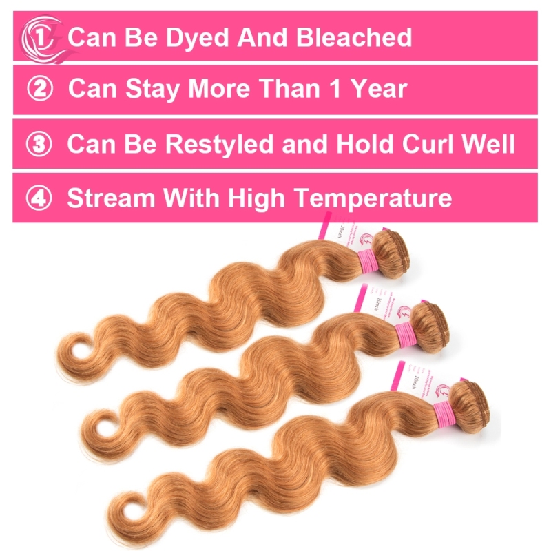 Virgin Hair of Body Wave Bundle 30# 100g With Double Weft For Medium High Market
