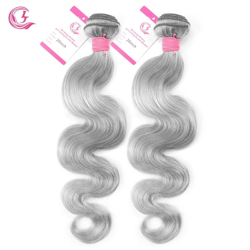 Virgin Hair of Body Wave Bundle Gray# 100g With Double Weft For Medium High Market