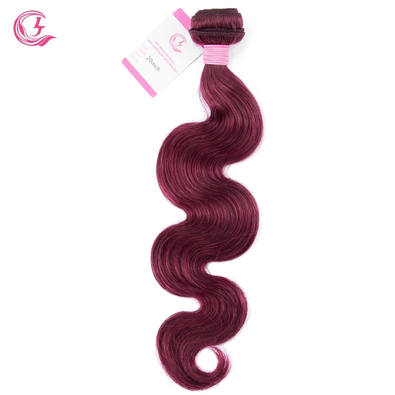 Virgin Hair of Body Wave Bundle 99j# 100g With Double Weft For Medium High Market