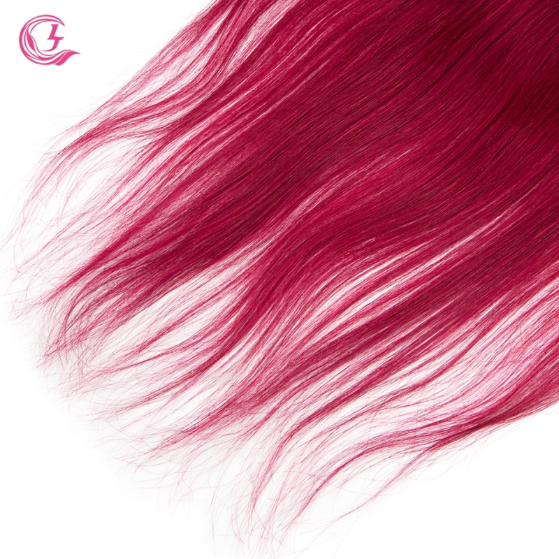 Virgin Hair of Straight 13x4 Frontal 1b/99j# 130% density With Medium Brown Lace For Medium High Market