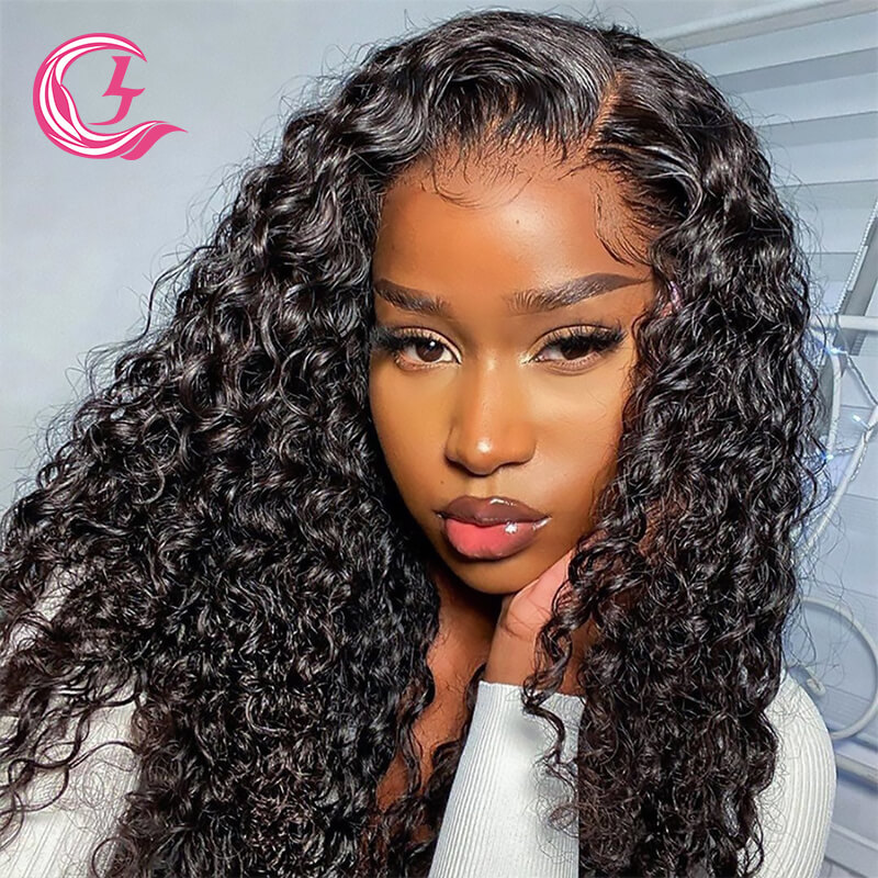 Cljhair 5X5 Deep Wave Hd Lace Closure 130% Density Culticle Aligned Human Hair Wigs With Baby Hair