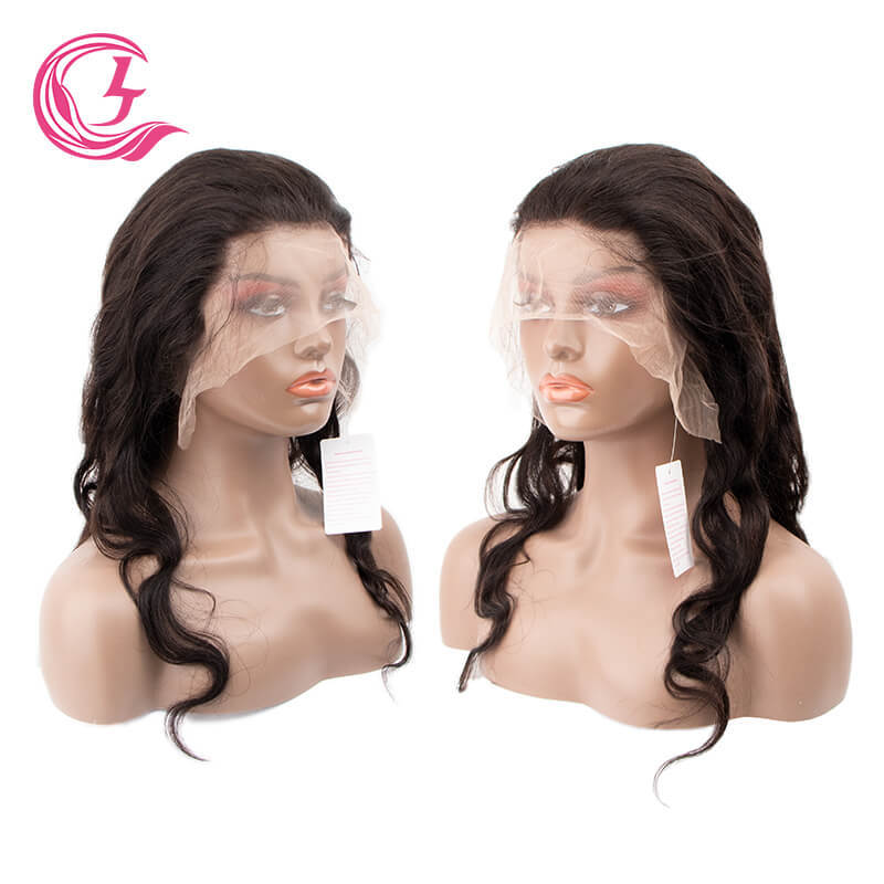 Cljhair Free Sample 13X4 Body Wave Transparent Lace Front 100% Human Hair Wigs For Black Woman Brazilian