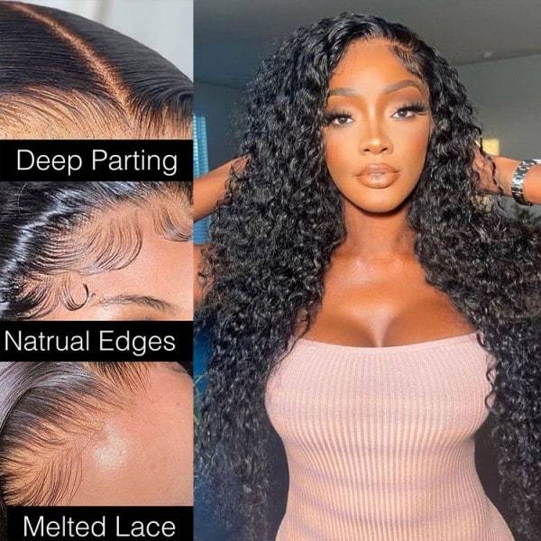 CLJHair Jerry Curly 13x4 Transparent Lace Frontal Wig With 150% Density