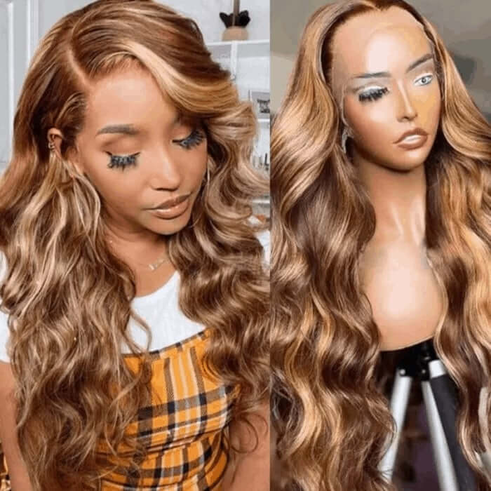 CLJHair Body Wave Wig #4/27 Ombre Colored With 150% Density