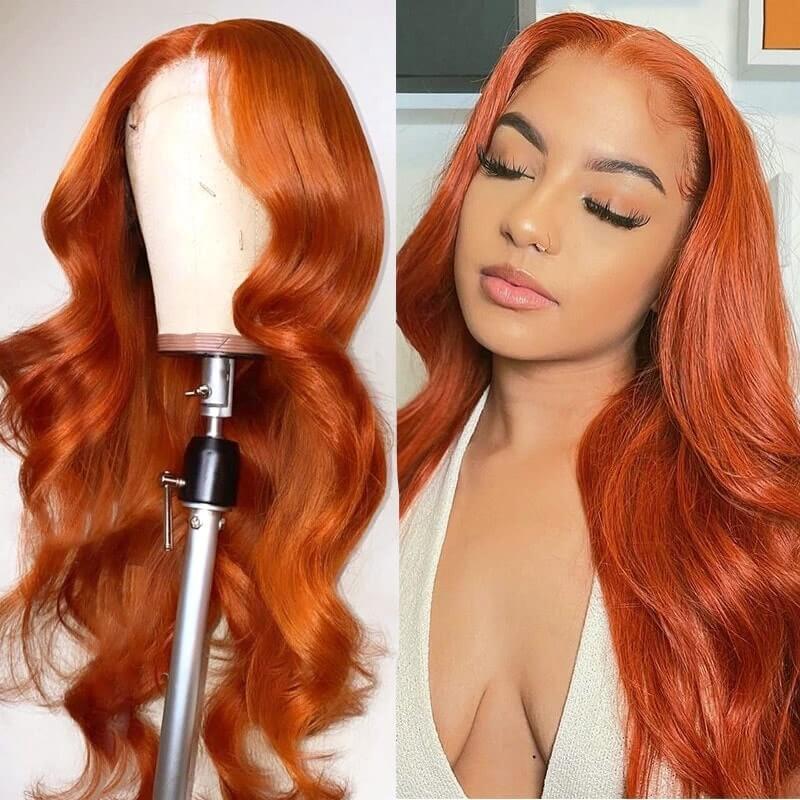 CLJHair Body Wave Ginger Hair Color 13x4 Lace Front Wigs With Baby Hair