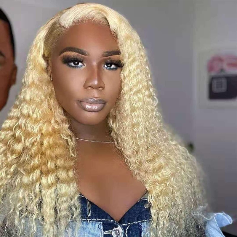 CLJHair Blonde Deep Wave 13x4 Lace Front Wig With Natural Hairline Baby Hair