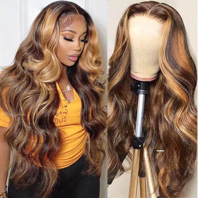 CLJHair Body Wave Wig #4/27 Ombre Colored With 150% Density