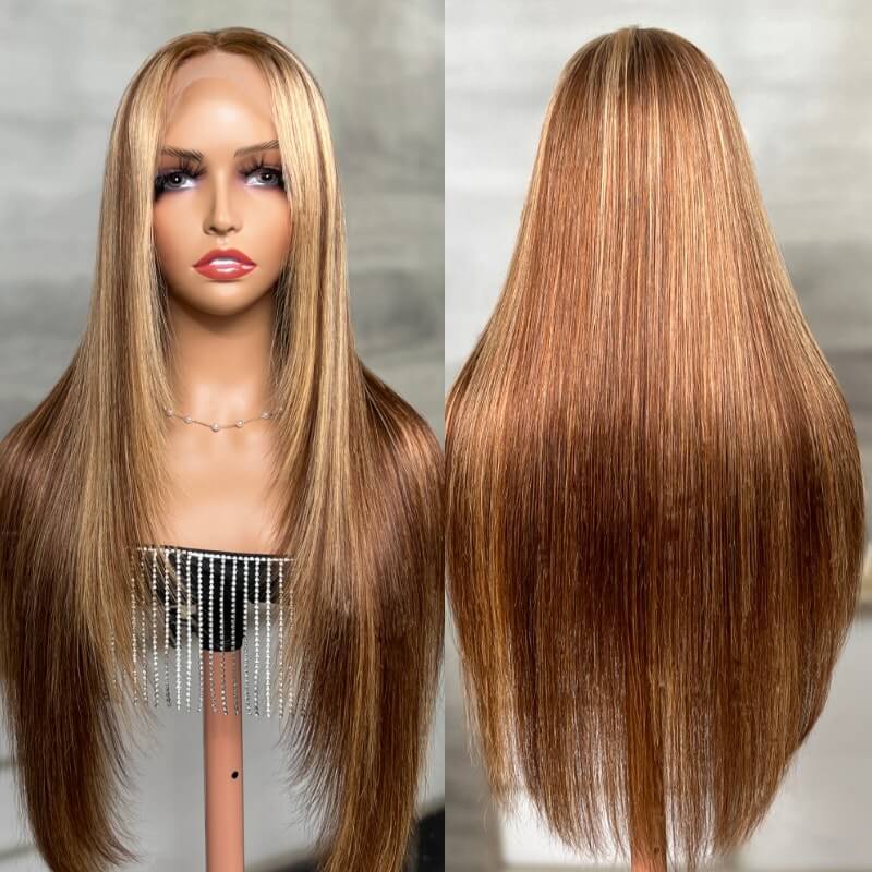 CLJHair Highlight Piano Color 13x4 Lace Front Wig Long Straight Hair With 150% Density