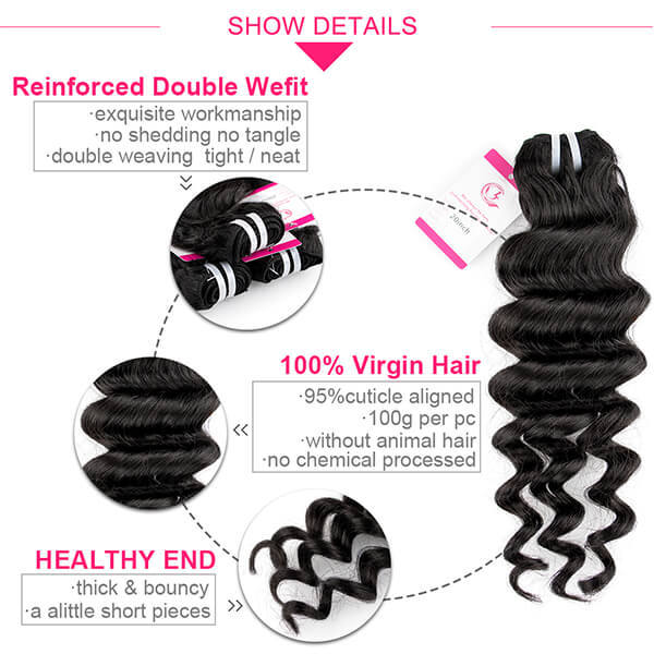 CLJHair best ocean curly brazilian virgin hair bundles for black women