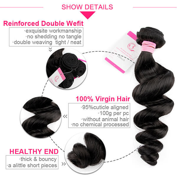 CLJHair brazilian loose wave human hair 3 bundles deals black friday