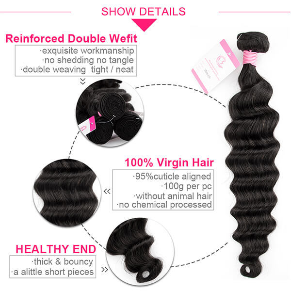 CLJHair virgin ocean wave brazilian hair for sale 3 bundles near me