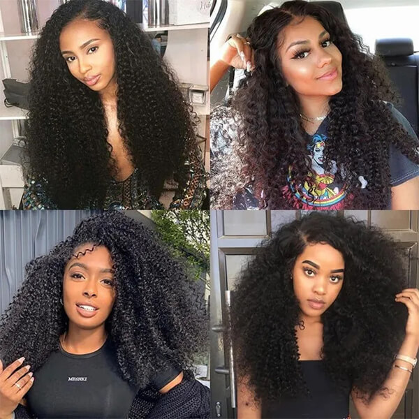 CLJHair brazilian virgin jerry curly hair 3 bundles with closure