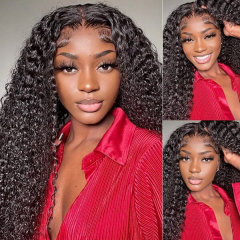 CLJHairl jerry curly natura virgin 3 hair weave bundles with closure