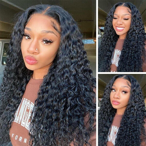 CLJHair water wave 13x4 lace front wigs human hair for thinning hair